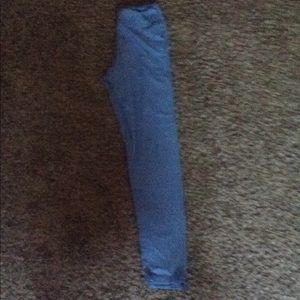 Blue solid leggings